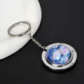 Tragbarer faltbarer Taschenhalter für Schreibtische mit blauem Marmor-Tintenkunst-Design - Dunkelblaues Glas
