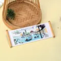 Miniature Chinese landscape scroll fridge magnet with Yangzhou scenery painting - Yangzhou