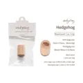 Small hedgehog pattern beech wood stamp for scrapbooking decoration and DIY craft projects - Hedgehog / 15x15x24mm