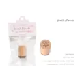 Single beech wood stamp Small Flower design from Small Forest series for journaling - Flower / 15x15x24mm