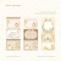 Bloc-notes vintage doré série Tea Party pour le scrapbooking et le bricolage DIY 10 feuilles - Messager de l'Aube