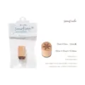 Small Forest series beech wood stamp with snowflake design for stationery and crafts. - Snowflake / 15x15x24mm