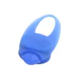 Ciondolo LED in silicone blu per collare animale con design osso per la sicurezza. - Blu