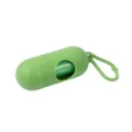 Distributeur de sacs à déjections canines capsule verte support portable avec crochet. - Sacs en plastique standard / Vert clair