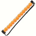 Tubo raccoglitore per pickleball in plastica trasparente con tracolla e palline arancioni. - Palla arancione + tubo in PVC