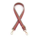 Bandoulière de remplacement à motifs géométriques avec boucles dorées chic - Boucle Argentée / No. 8 Orange