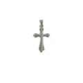 Ciondolo a forma di croce gotica in acciaio inossidabile con finitura argento - Stile Croce Gotica Argento (10-S)