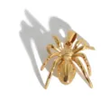 Golden spider pendant in hip-hop style crafted from polished stainless steel jewelry - Spider Style / Gold