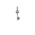 Pendente a chiave vintage in acciaio inossidabile argento con cuore traforato - Stile Chiave Vintage Argento (12-S)