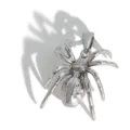 Vintage hip-hop style stainless steel spider pendant with a polished silver finish - Spider Style / Steel