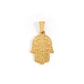 Antique 18K gold plated stainless steel Hamsa hand pendant charm for diy jewelry - Hamsa Hand (DZ44) / Gold