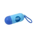 Distributeur de sacs à déjections canines en capsule avec sacs et crochet de marche. - Sacs en plastique standard / Double Bleu