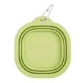 Ciotola pieghevole in silicone per cani gatti verde portatile con moschettone 350ml - 350ml / Verde