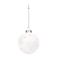 Ornamento appeso di pickleball perforato bianco per decorare l'albero di Natale, grazioso ciondolo. - Bianco