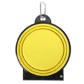 Ciotola per cani pieghevole portatile per campeggio all'aperto, design compatto con gancio. - 1000ml Silicone / Giallo