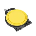 Portable Foldable Pet Bowl Yellow Silicone Dog Bowls Travel Outdoor Feeding Bowl - Yellow