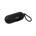 Dispensador de bolsas para excrementos de mascotas negro forma capsula gancho - Negro