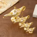 Luxury gold floral Aladdin lamps in four different sizes for palace banquet decoration - White (Classic)