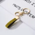Πολυτελές χρυσό μπρελόκ με στρας, χρυσό κούμπωμα αστακός και κρίκο αξεσουάρ - Κίτρινο