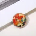 Imán de nevera souvenir Gansu Dunhuang con diseño tradicional de apsaras voladoras - Estilo de Mural de Gansu (32#) / 50,8mm