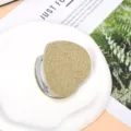 Portable heart-shaped foldable double-sided makeup mirror with shiny gold glitter - Heart Shaped / OPP Bag Packaging / Gold