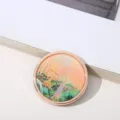 Imán de nevera de recuerdo de viaje redondo con ilustración de Guangzhou y marco de metal - Estilo Pastel de Guangzhou (3#) / 50,8mm