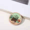 Elegante imán redondo de oro rosa para nevera con monumentos de la ciudad de Guangzhou - Estilo Cómic de Guangzhou (1#) / 50,8mm