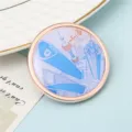 Imán de nevera recuerdo de viaje de Shanghai con diseño de la Torre Perla del Oriente - Estilo Cómic de Shanghái (4#) / 50,8mm