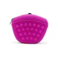 Portable silicone pet treat training bag, vibrant purple pop it dog snack waist pouch. - Rose Red