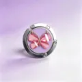 Faltbarer Taschenhalter aus Metall mit rosa Schmetterling und glitzerndem Design - Stil 3 (Lila + Roter Schmetterling)