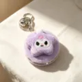 Simpatico specchio portatile in peluche viola a forma di stella con portachiavi argento - Forma di Stella / Viola
