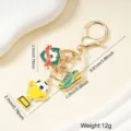 Football metal keychain with soccer shoe and trophy charms, 9.81cm total length - Shield Trophy Style (003-A)