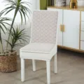 Fodera per sedia da pranzo elastica integrata moderna, coprisedia imbottito e ispessito. - Auspicio beige