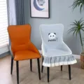 Chaise de salle à manger minimaliste moderne avec dossier confortable pour maison et restaurant. - Style taille fine – luxe léger / Panda gris
