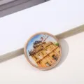 Imán de nevera de metal recuerdo de Macao Ruinas de San Pablo con ilustración artística - Estilo Ruinas de San Pablo