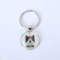 Palestine national emblem keychain with eagle of Saladin crystal glass cabochon - National Emblem Style(10) / Glass Style