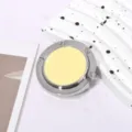 Detail van een draagbare opvouwbare tashandvat met geel midden en zilveren metalen frame - Enkele Haak Opvouwbare Stijl / Geel