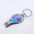 Multifunctionele nagelknipper met flessenopener en blauw paars marmerpatroon detail - Waterdruppel Stijl 4