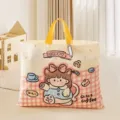 Waterproof kindergarten quilt storage bag large capacity children clothes handbag organizer - 62*44cm / Coffee Girl