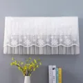 Copertura antipolvere in pizzo bianco per condizionatore con delicato ricamo floreale e tulle. - Copertura TV integrale Edelweiss beige a doppio uso