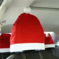 Kerstmanmuts hoofdsteunhoezen voor auto voor een sfeervolle feestelijke interieurdecoratie - Non-woven Stijl