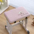 Thickened student seat cushion memory foam rectangular chair pad with cute mushroom embroidery. - Mushroom House - Pink