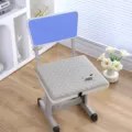 Thickened memory foam student seat cushion rectangular chair pad for classroom sedentary use - 38*35 cm / Dachshund Grey