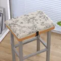 Cuscino per sedia rettangolare in memory foam con stampa floreale vintage per studenti. - Beige Melange