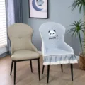 Fodera per sedia a conchiglia trapuntata elastica protettore con motivo panda carino - Orso panda grigio