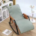 Coussin de chaise à bascule matelassé vert avec broderie de chien et grand confort. - 50*150CM / Housse de fauteuil à bascule teckel vert