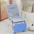 Detail coussin chaise etudiant, housse siege bleue matelassee, confortable tapis de classe. - Coussin de chaise d'étudiant petite taille / Housse matelassée chaude grise
