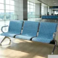 Thickened padded cushion cover for public waiting chairs, bank and hospital row benches. - Always With You Style in Blue