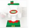Christmas Elf toilet seat cover set with tank lid cover and matching bathroom rug - Elf