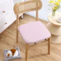 Thickened chair seat cushion pink striped soft pad for office home dining room chair - Twilight Cloud Pink with Insert